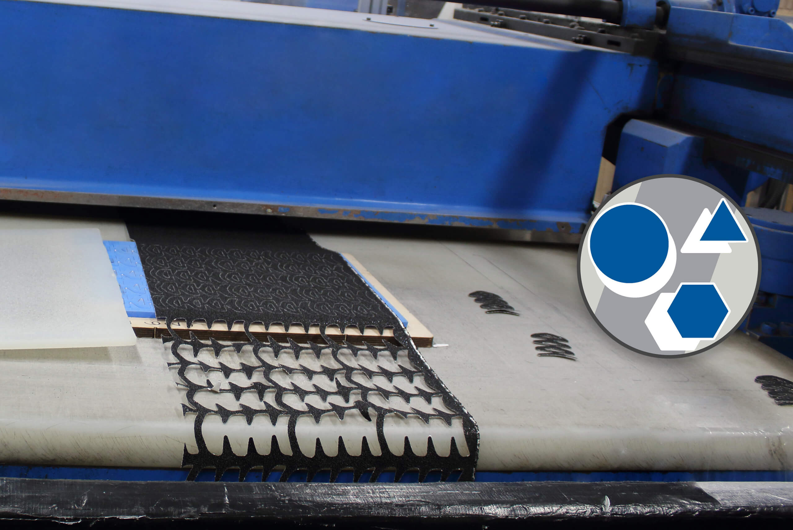 Die Cutting Machine Cutting Black Non Slip Tape with Graphic